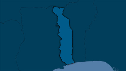 Togo, solid - dark glow