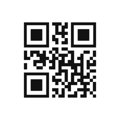 QR code icon vector. Special identity code sign