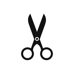 Scissors icon vector. Cut sign