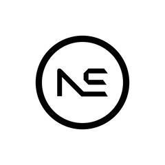 Initial Letter NE Logo Design Vector Template. Creative Abstract NE Letter Logo Design