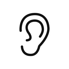 Fototapeta premium Ear icon vector. Listen sign