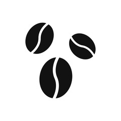 Coffee beans icon vector. Coffee seeds sign