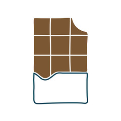 Chocolate bar flat style icon vector design
