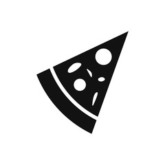 Pizza slice icon vector. Fast food sign