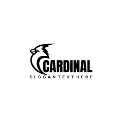 cardinal bird logo design vector