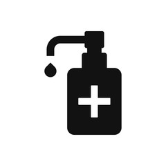 Sanitizer liquid soap icon vector. Hygiene sign