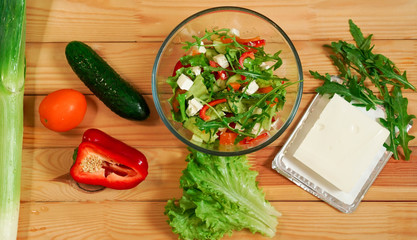 fresh vegetables on wooden board