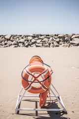 lifebuoy on the beach