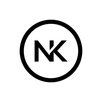 NK logo. N K design. White NK letter. NK letter logo design. Initial letter  NK linked circle uppercase monogram logo. 11423110 Vector Art at Vecteezy