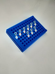 Laboratory test tubes. Small test tubes for PCR.