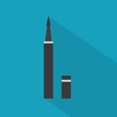 black eyeliner icon- vector illustration