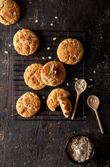 oatmeal cookies on the kitchen table