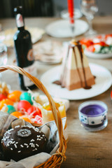easter cake with eggs
