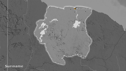 Suriname, bilevel elevation - composition