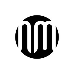 Initial Letter NM Logo Design Vector Template. Creative Abstract NM Letter Logo Design