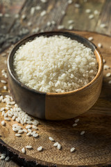 Obraz na płótnie Canvas Raw Organic Dry White Rice