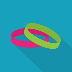 colorful rubber wristbands-vector illustration