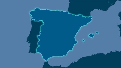 Spain, solid - light glow
