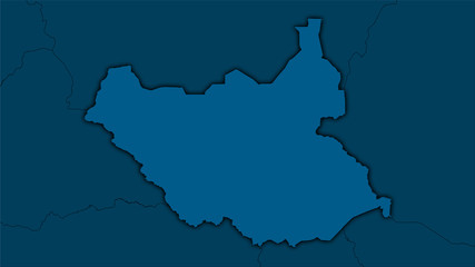 South Sudan, solid - dark glow