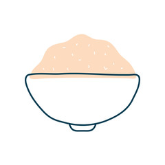 kitchen bowl flat style icon vector design