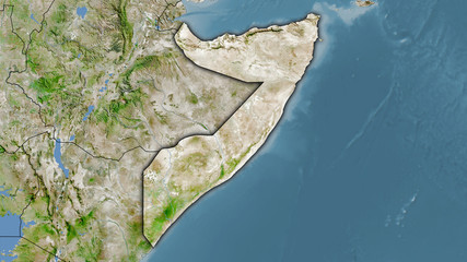 Somalia, satellite A - dark glow