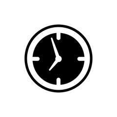 Clock icon in trendy flat design