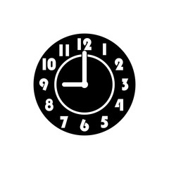 Clock icon in trendy flat design