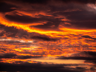 Amazing sunset sky burning 6 