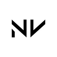 Initial Letter NV Logo Design Vector Template. Creative Abstract NV Letter Logo Design