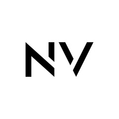 Initial Letter NV Logo Design Vector Template. Creative Abstract NV Letter Logo Design