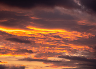 Amazing  sunset sky burning 1