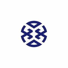 XX monogram logo with abstract shapes in modern style
