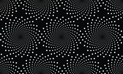 Wall murals Circles seamless pattern with dotted circles. swirl dots background