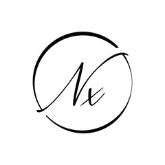 Initial Letter NX Logo Design Vector Template. Creative Abstract NX Letter Logo Design