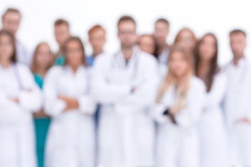 blurry image of a successful group of medical professionals