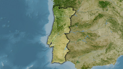 Portugal, satellite B - dark glow