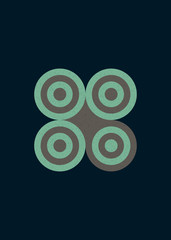 Colour Dots Universe Logo art design illustration