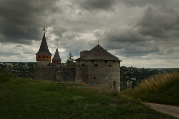 Fototapeta na wymiar Towers of a medieval castle