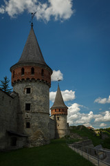 Fototapeta na wymiar Towers of a medieval castle