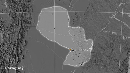 Paraguay, bilevel elevation - composition