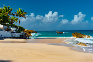 Obraz na płótnie Canvas tropical beach panorama Anguilla island Caribbean sea