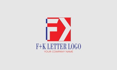 company logo vector fk letter logo