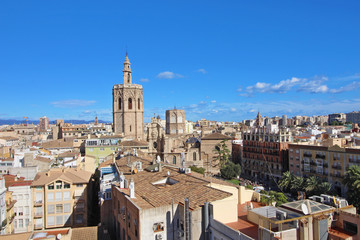 Obraz premium Vista aérea de la Ciudad de Valencia, España