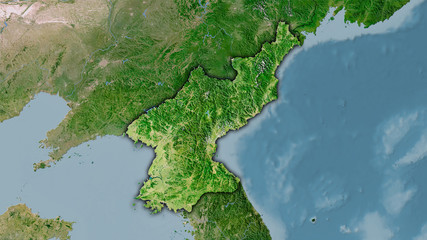 North Korea, satellite C - dark glow