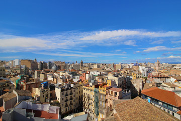 Fototapeta premium Vista aérea de la Ciudad de Valencia, España