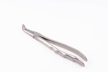 Dental extraction forceps stainless steel.
