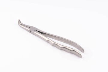 Dental extraction forceps stainless steel.