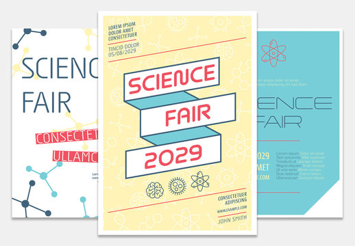 School Science Fair Flyer Set