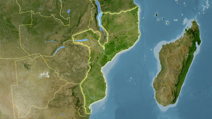 Mozambique, satellite B - light glow