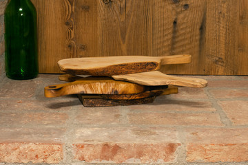 Handmade natural wood chopping board